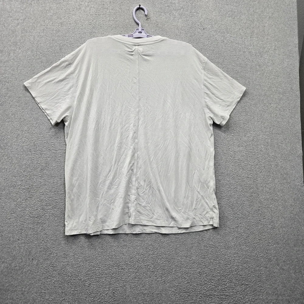 Lululemon Women Activewear Shirt 14 White Pima Cotton Blend Short Sleeve Tee